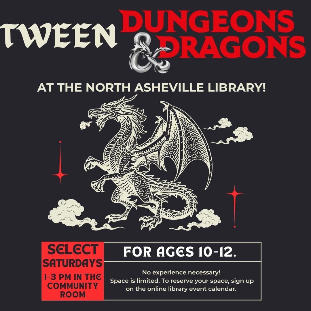 Tween Dungeons and Dragons (Ages 10-12) at the North Asheville Library