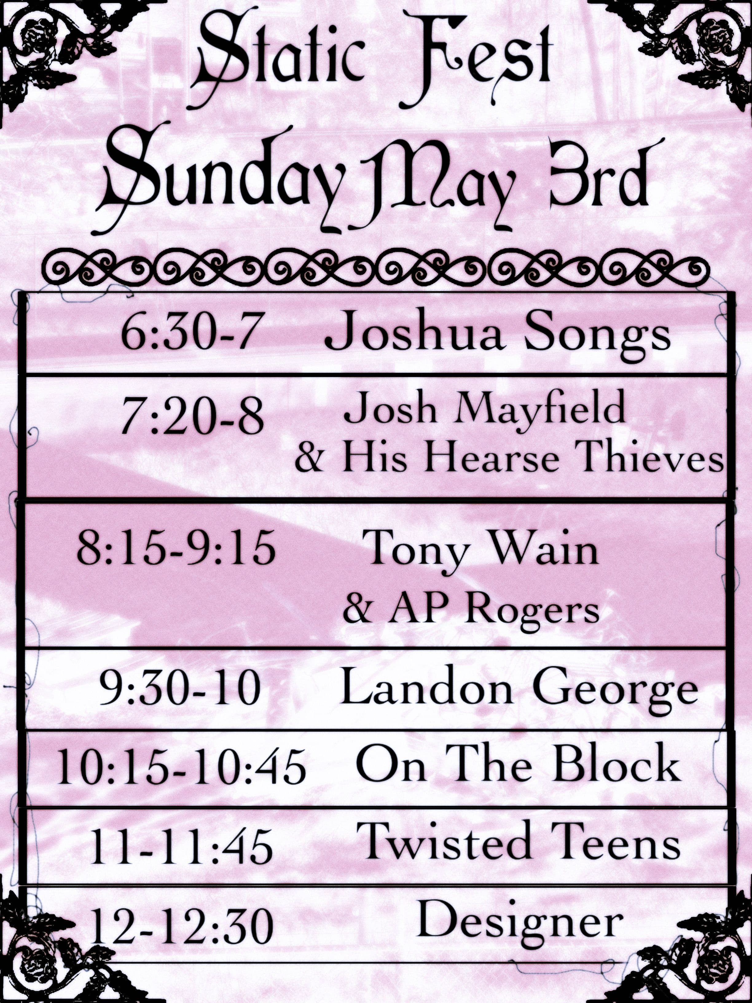 Static Age 21.5 Year Anniversary Fest DAY THREE (May 3, 2026)