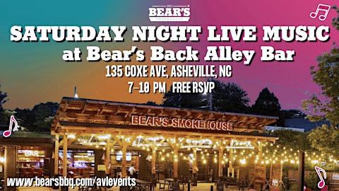 Saturday Night Live Music at Bear's Back Alley Bar!