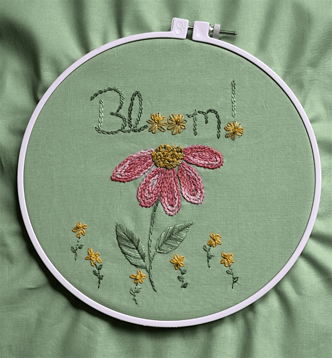 Blooms in a Hoop: Beginner Embroidery Workshop