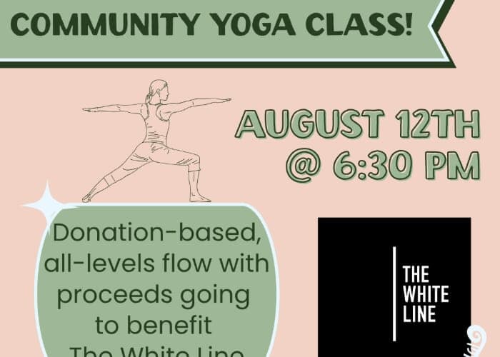 Community Yoga Class benefitting The White Line
