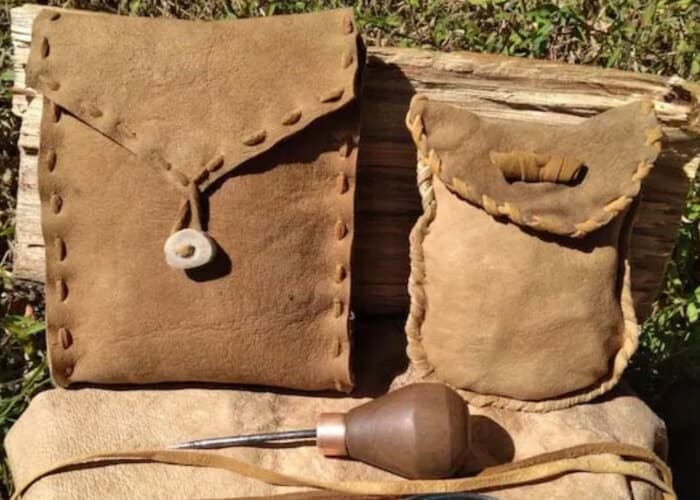 Sewing Buckskin Pouches w/ Rain Hall