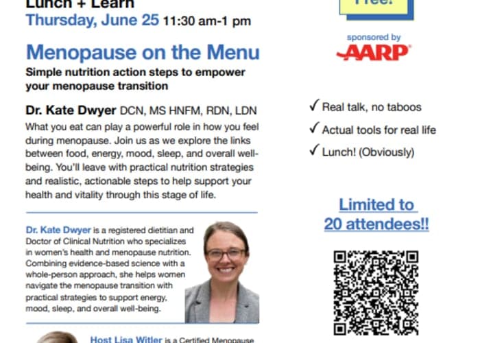 MENOPAUSE MATTERS: Lunch & Learn (FREE)