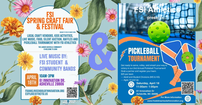 FSI Spring Fair and FSI Athletics Pickleball Tournament!
