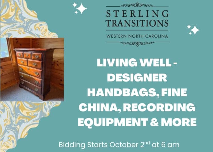 Online Auction - Living Well - Designer Handbags, Fine China & More