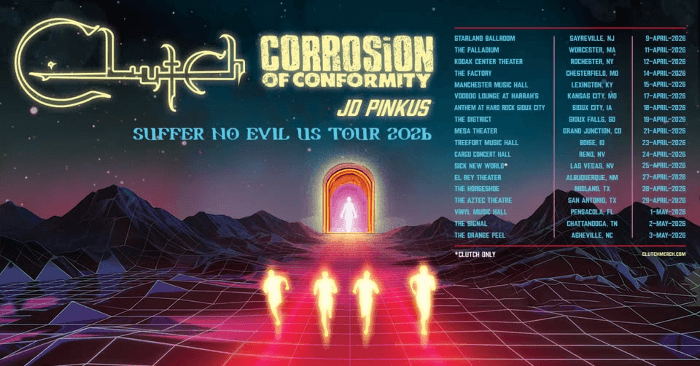 CLUTCH w/ Corrosion Of Conformity & JD Pinkus