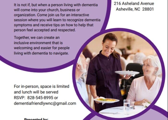Dementia Friendly: Lunch & Learn (Offered In-person or via Zoom!)