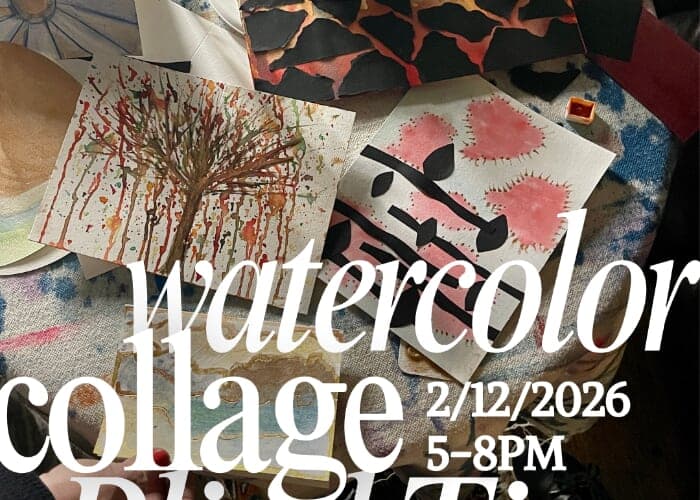 Watercolor Collage Blind Tiger