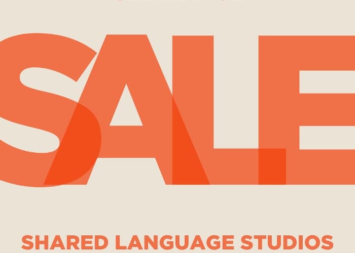MASSIVE STUDIO SALE at Shared Language