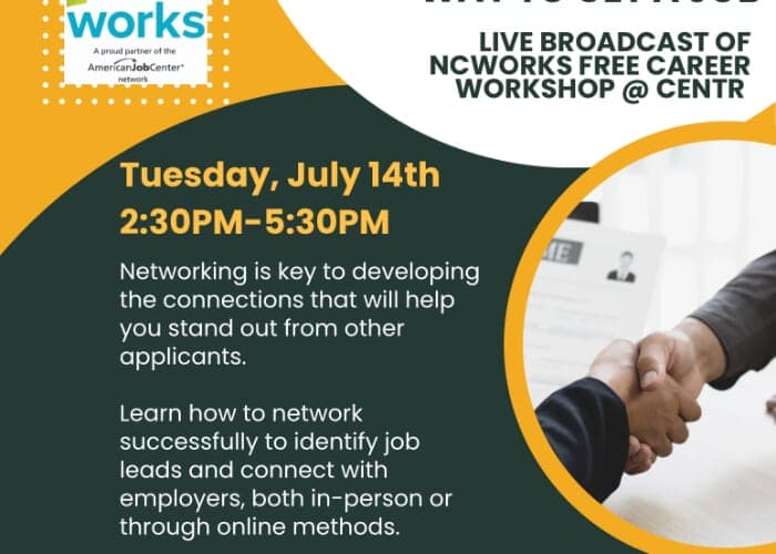 NCWorks LIVE WEBCAST Career Workshop @ ACNC: NETWORKING SUCCESS (free!)