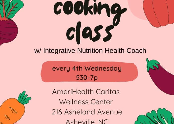Join ACNC for a monthly VEGAN COOKING CLASS (Free!)