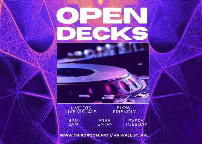 OPEN DECKS // EVERY TUESDAY @ THIRD ROOM - FREE!