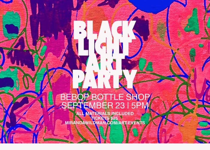Black Light Art Party Bebop Bottle Shop