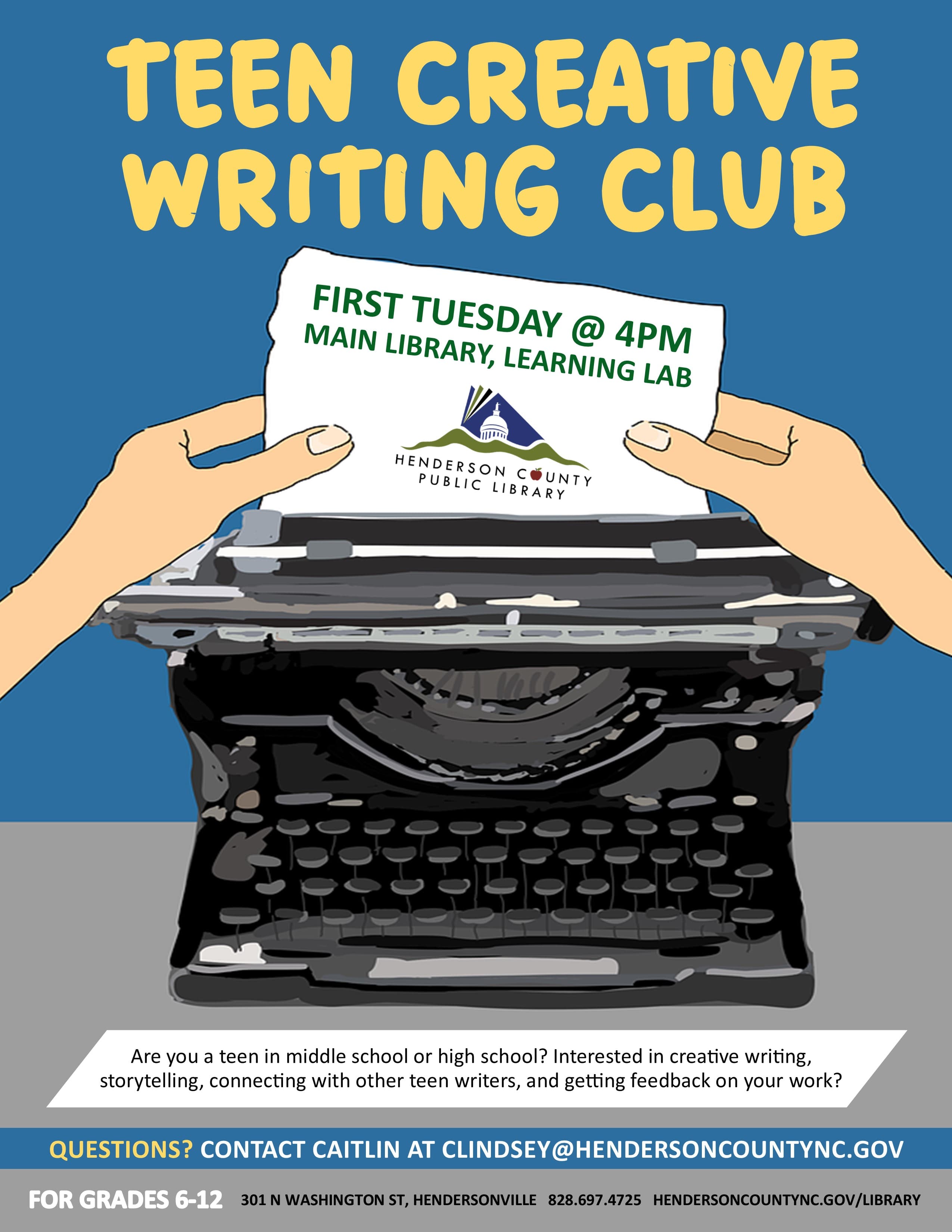 Teen Creative Writing Club