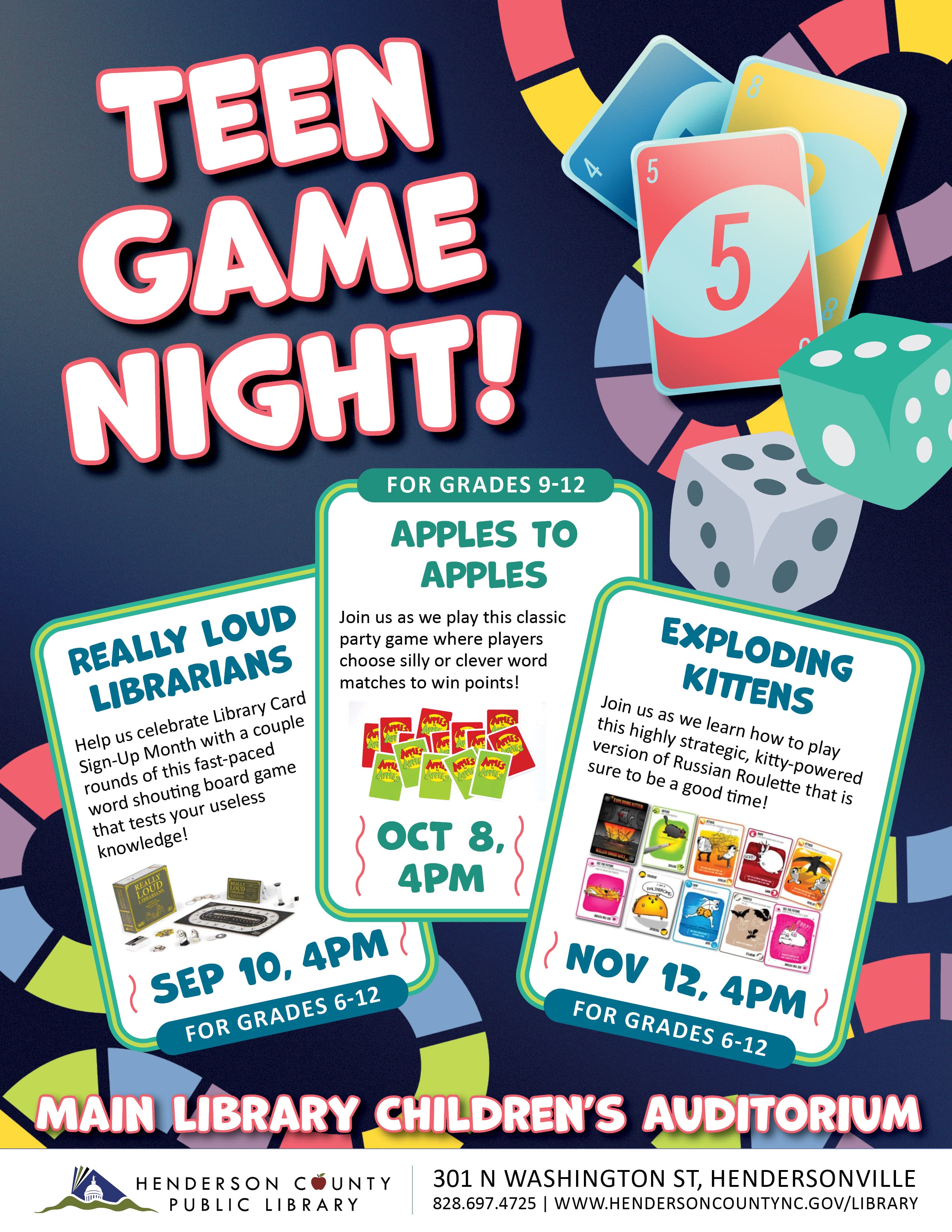 Teen Game Night- Apples to Apples