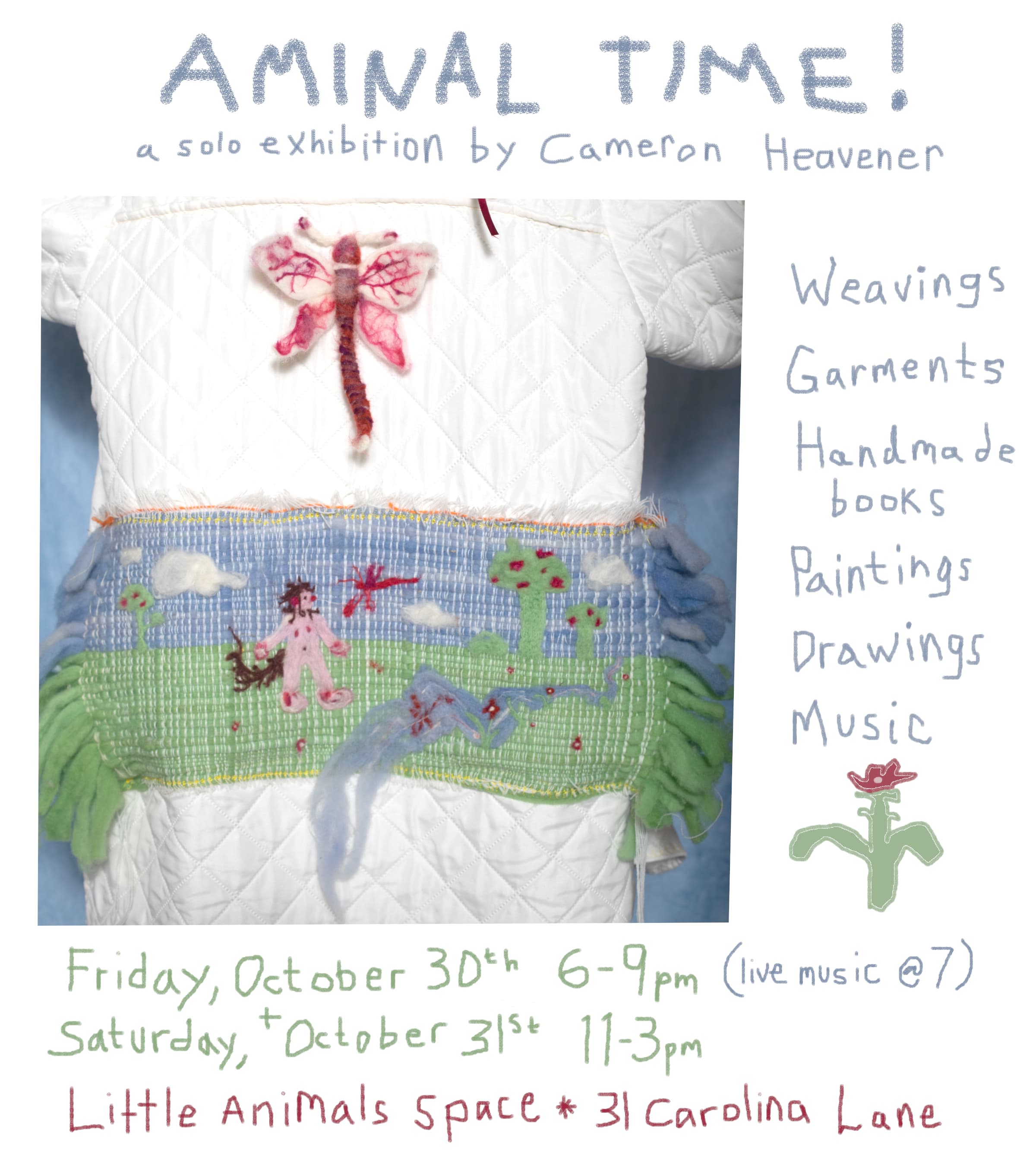 Aminal Time, a solo exhibition by Cameron Heavener