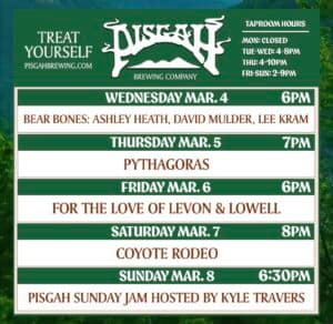 Pisgah Brewing Upcoming Music Lineup