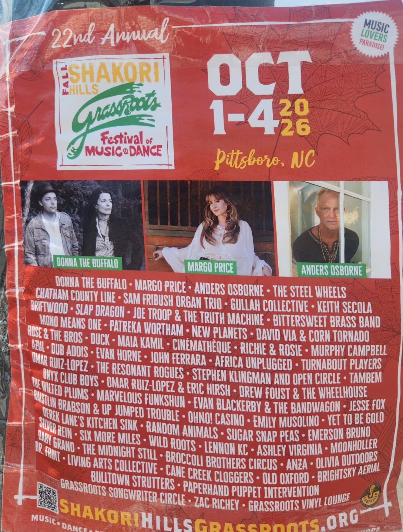 22nd Annual Fall Shakori Hills GrassRoots Festival of Music & Dance