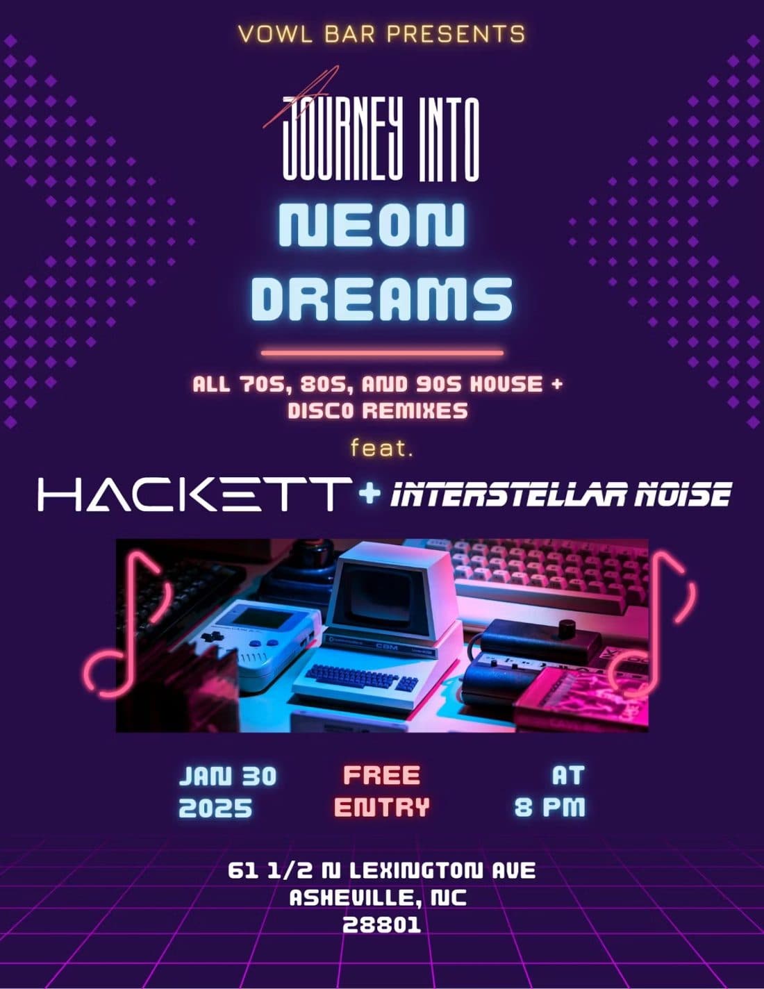 Journey Into Neon Dreams w/ HACKETT + Interstellar Noise