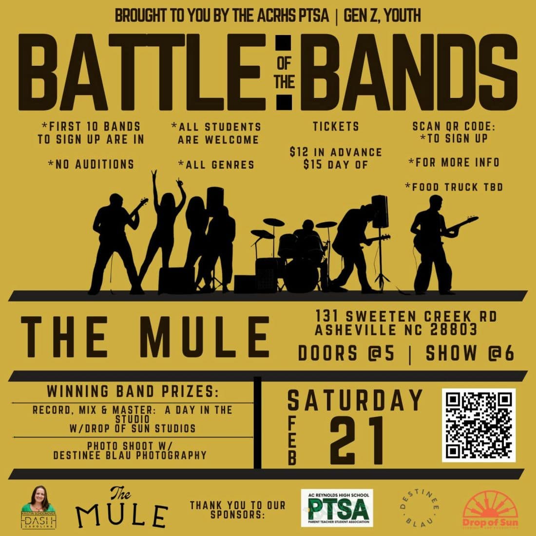 AC Reynolds High School PTSA Presents: Battle of The Bands