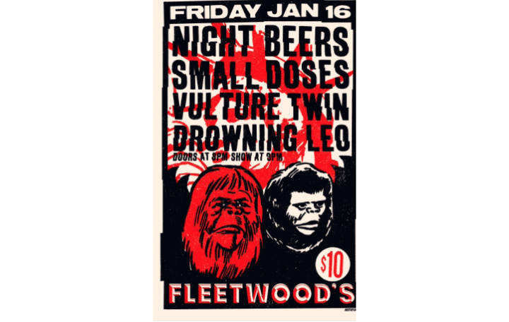 Small Doses, Drowning Leo, Night beers & Vulture Twin