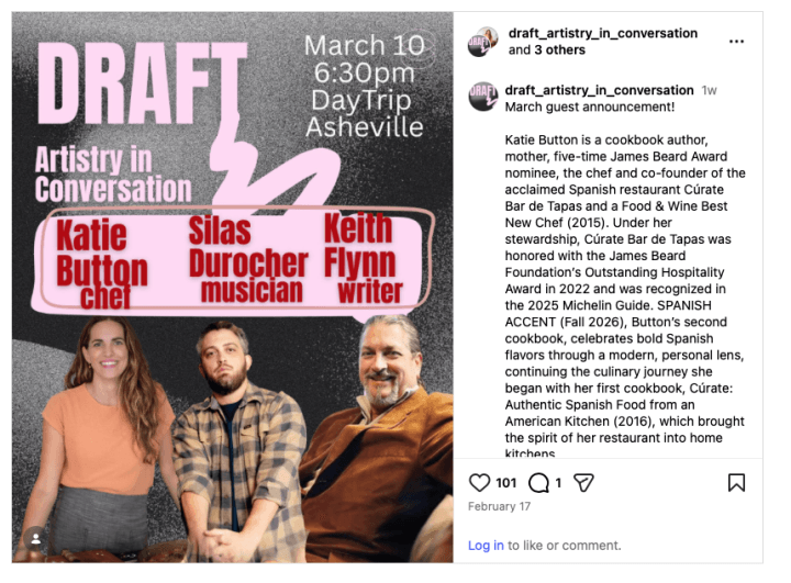 Draft: Artistry in Conversation w/Katie Button, Silas Durocher & Keith Flynn