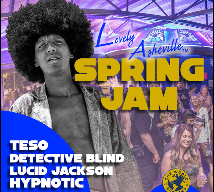 Lovely Asheville Spring Jam w/Teso Ellis, Detective Blind, Lucid Jackson & Hypnotic