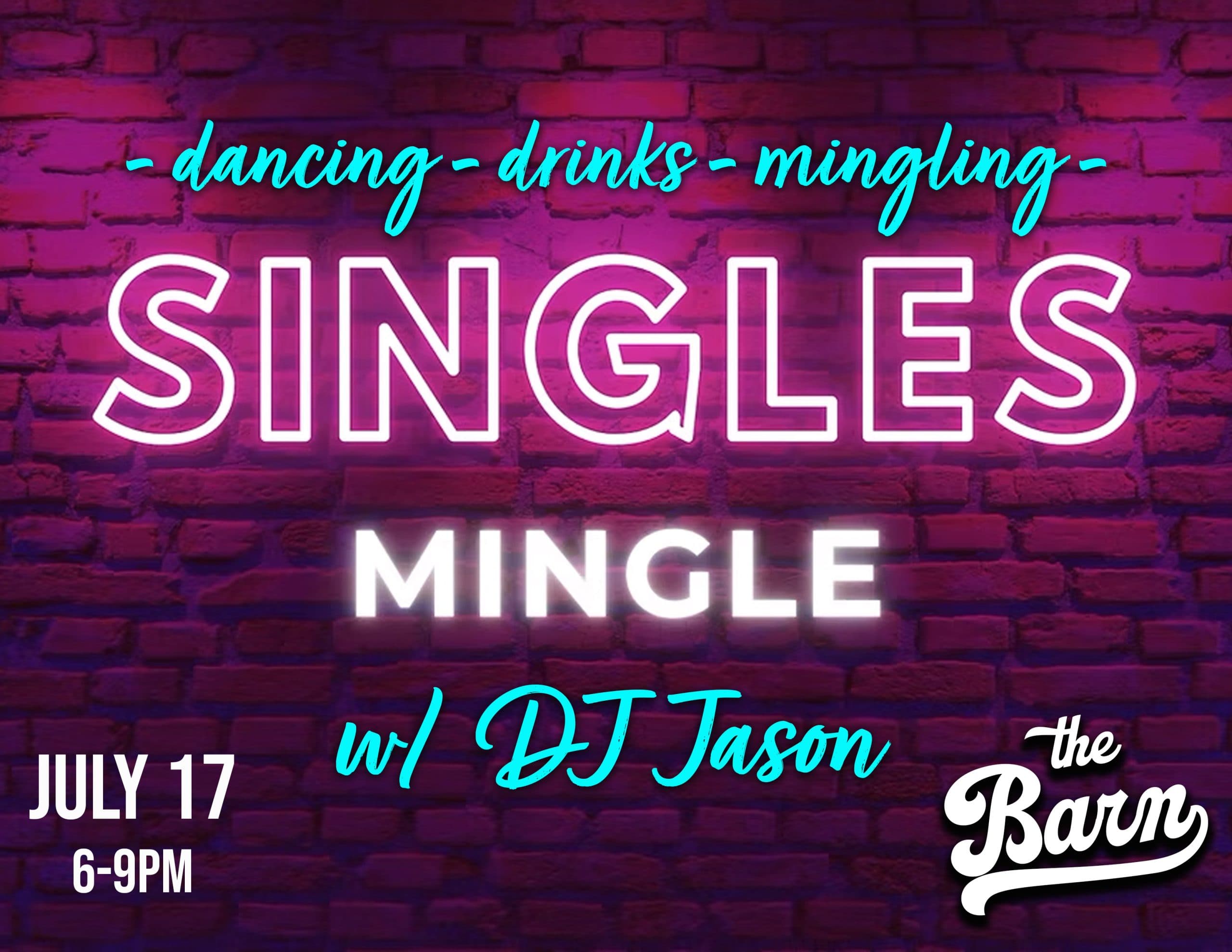 Singles Mingle Night at the Barn w/ DJ Jason!
