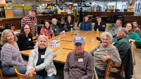 Casual chat + coffee or more, Sunday mornings 10-noon