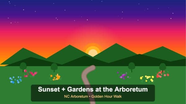Sunset + Gardens at the Arboretum