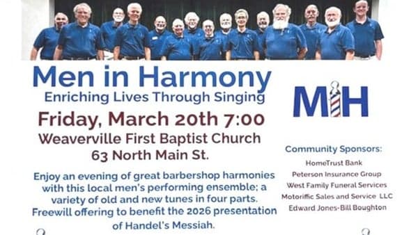 Men In Harmony at Weaverville Music Study Club