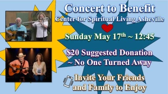 🎶 Concert to Benefit Center for Spiritual Living Asheville 🎶