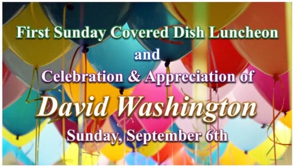 David Washington Celebration & Appreciation 🎶💙