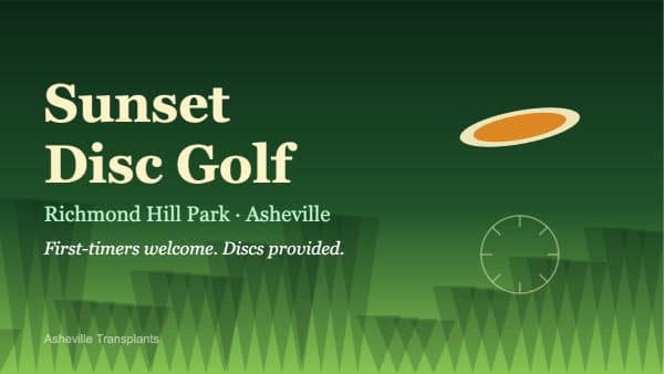 Wednesday Sunset Disc Golf at Richmond Hill — First-Timers Welcome