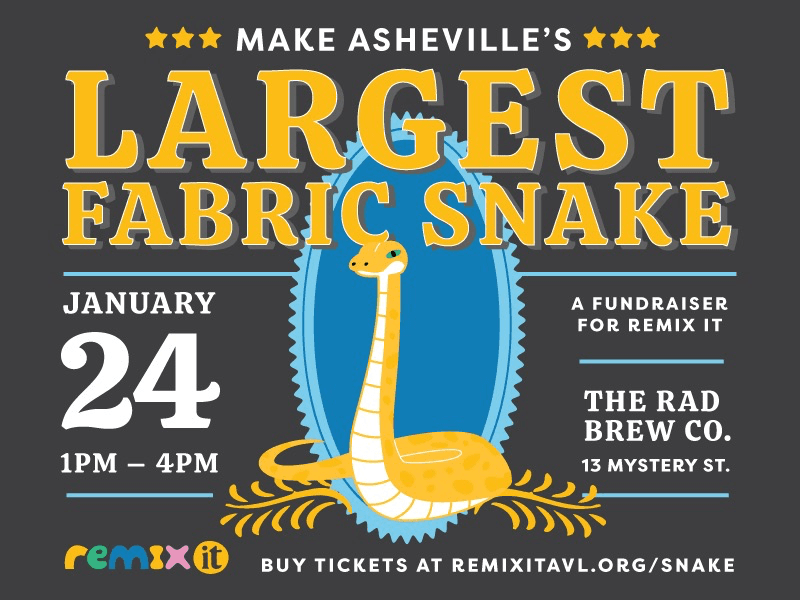 Make Asheville’s Longest Fabric Snake with ReMix It