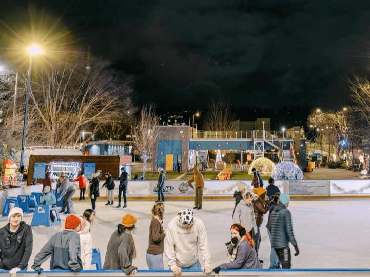 Holiday Movie Nights at Asheville Yards Holiday Ice Rink