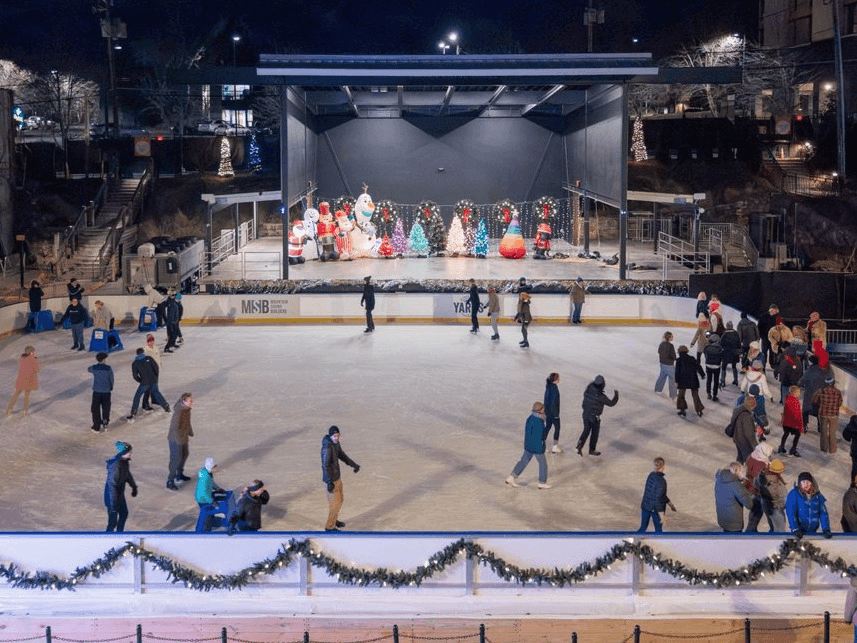Old-Time Christmas Concerts at Asheville Yards Holiday Ice Skating Rink