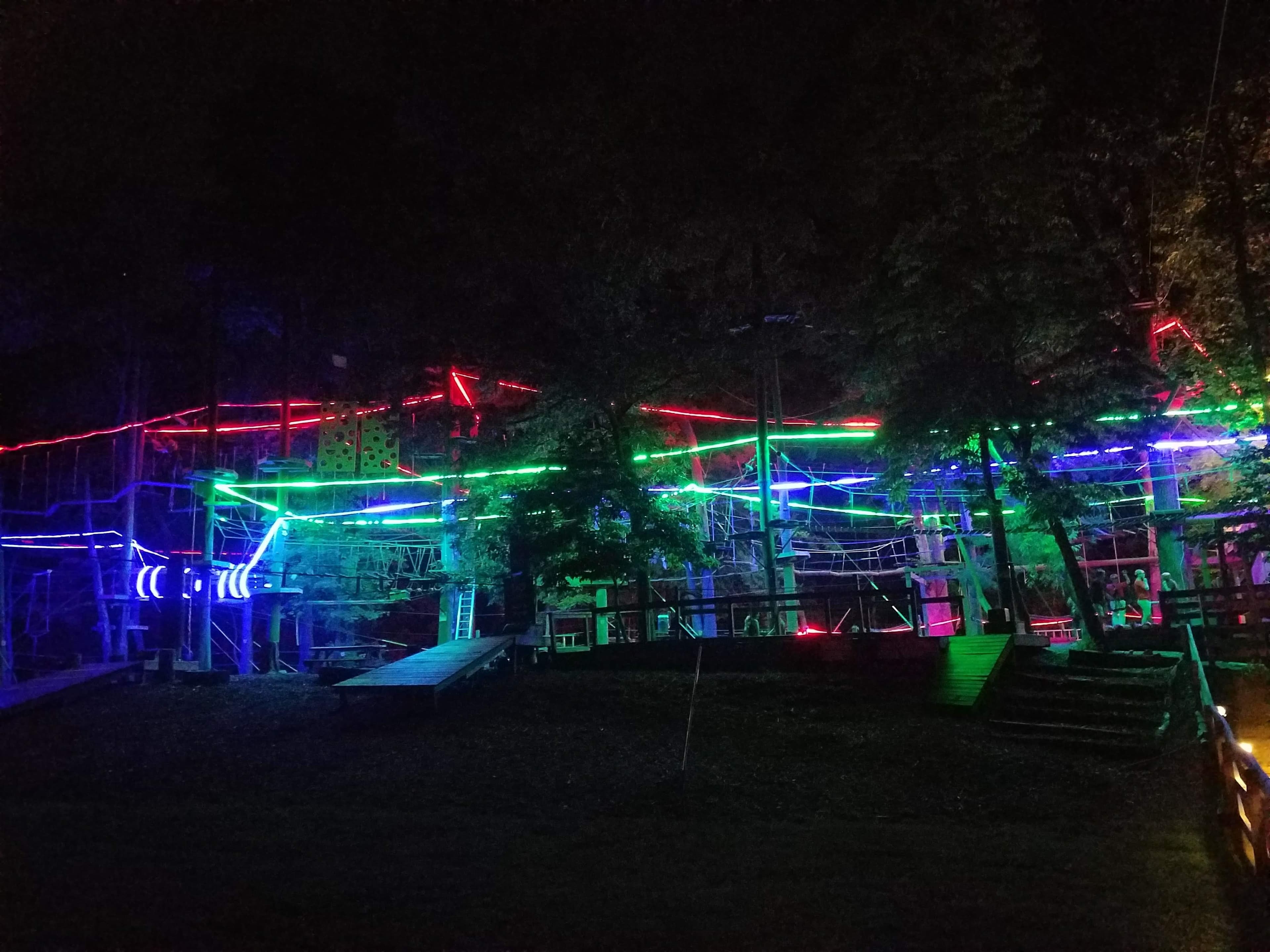 Twilight in the Treetops Night Climb at the Adventure Center of Asheville