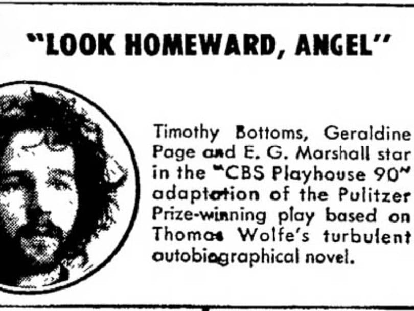 Film Screening - Look Homeward, Angel from CBS Playhouse 90