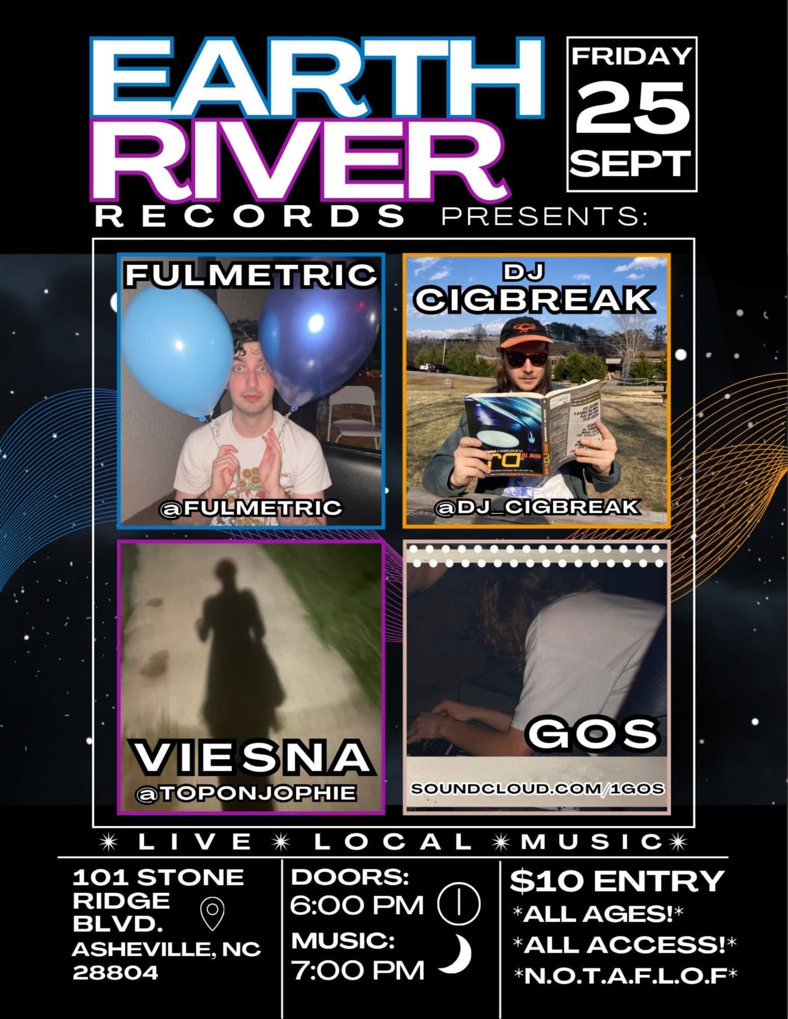 EARTH RIVER & ALTERNITY TAPES PRESENT: FULMETRIC / DJ CIGBREAK / VIESNA / GOS
