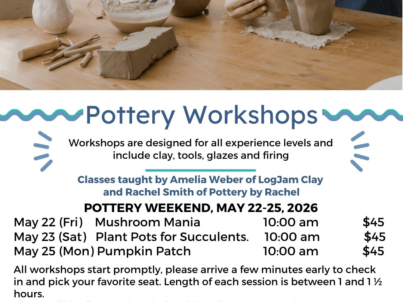 Succulent Plant Pot - Pottery Experience Workshop