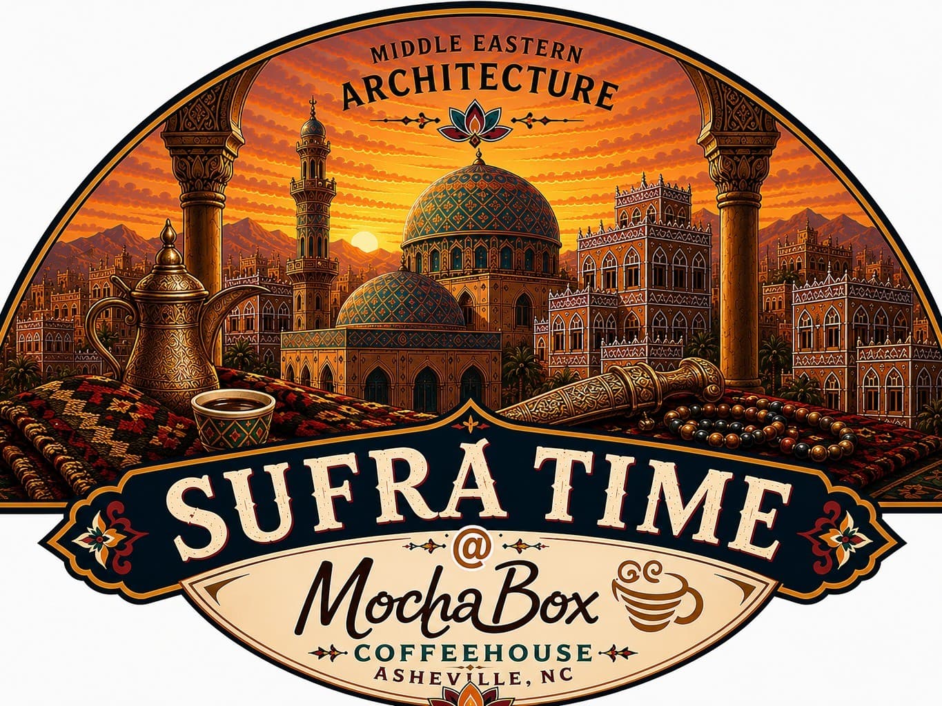 Amazing Arabian Architecture - Sufra Time at Mocha Box Coffeehouse