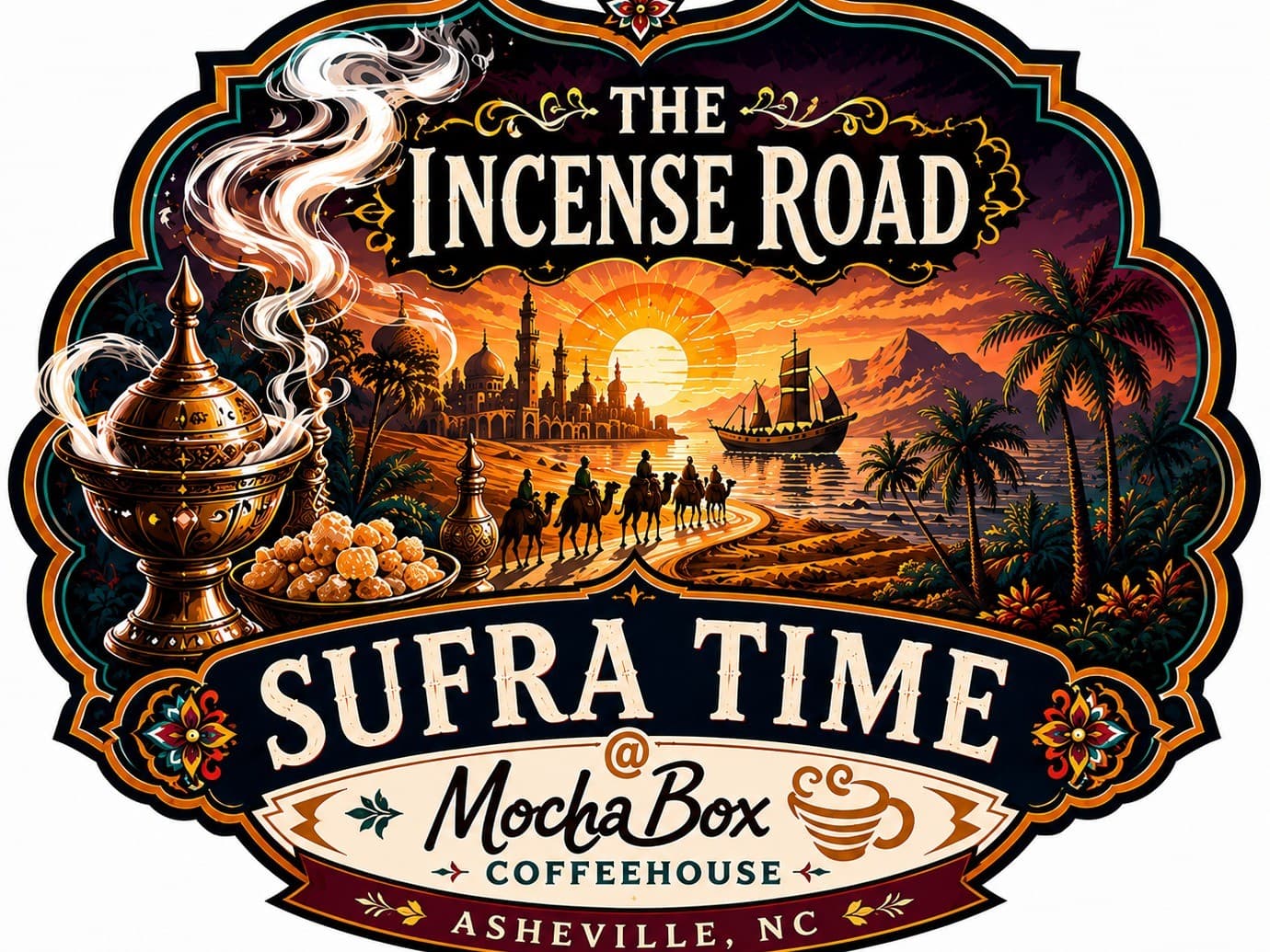 The Incense Road - Sufra Time at Mocha Box Coffeehouse