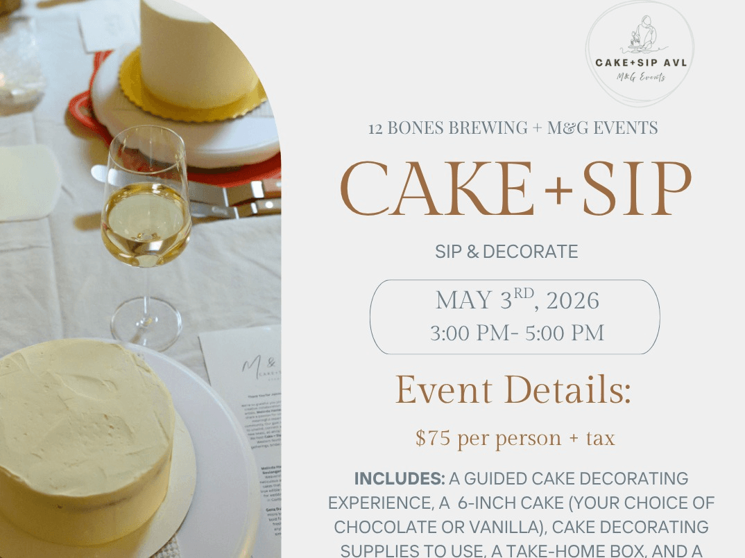 Cake + Sip AVL Cake Decorating Class