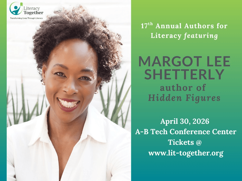 Authors for Litearcy, featuring Margot Lee Shetterly, author of Hidden Figures