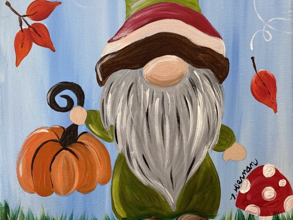 Bebop Friday Night Wine & Paint- Fall Gnome