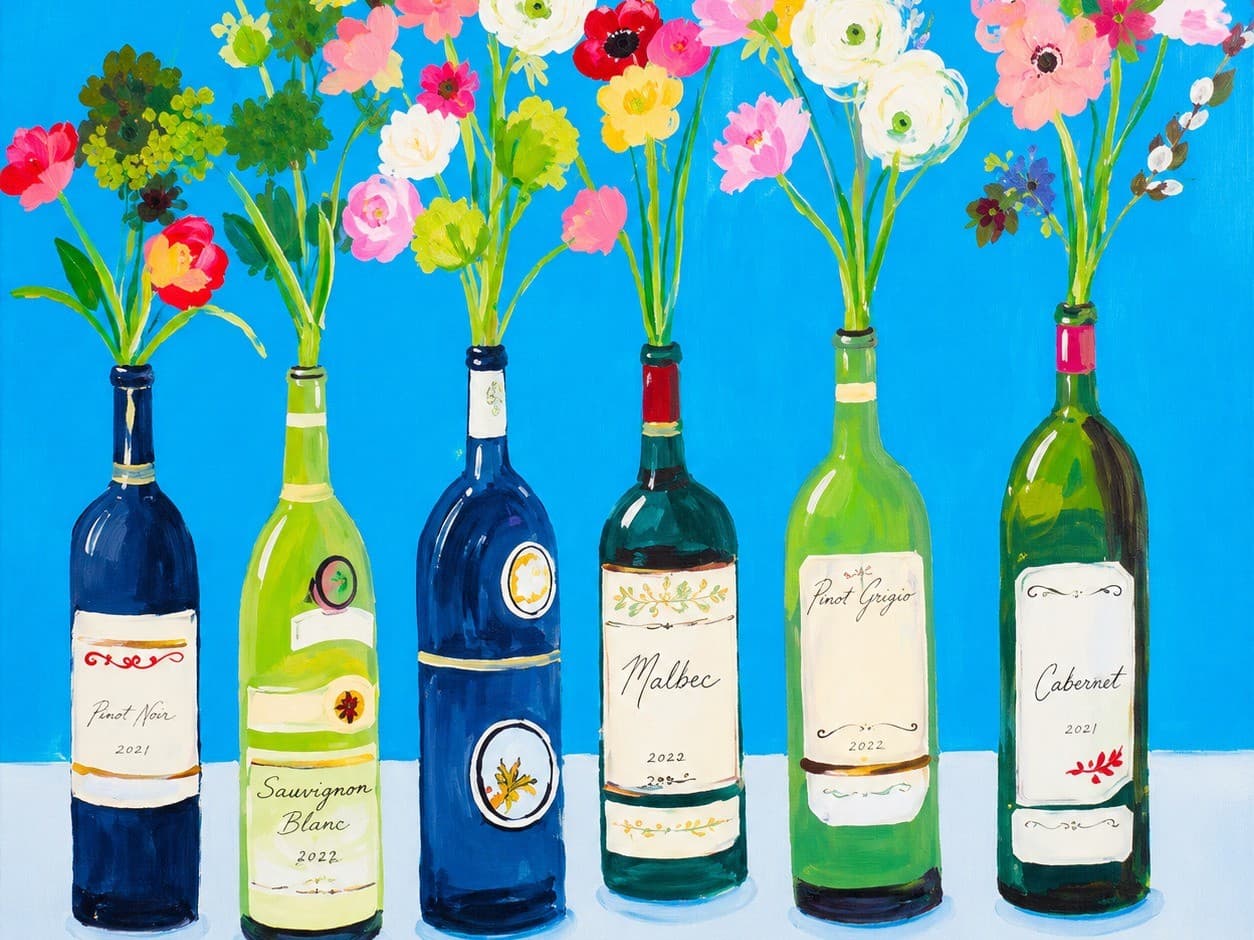 Wednesday Night Wine & Paint- Floral Winescape