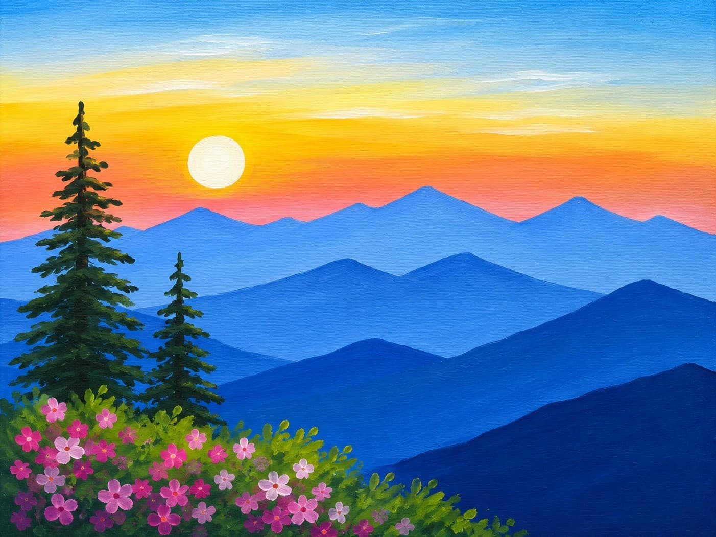 Wednesday Night Sip and Paint - Blueridge Mountains
