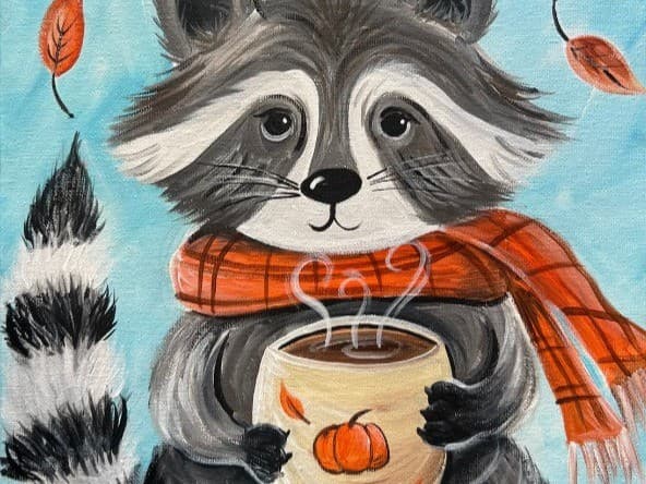 Fall Racoon Paint & Pint at Diatribe