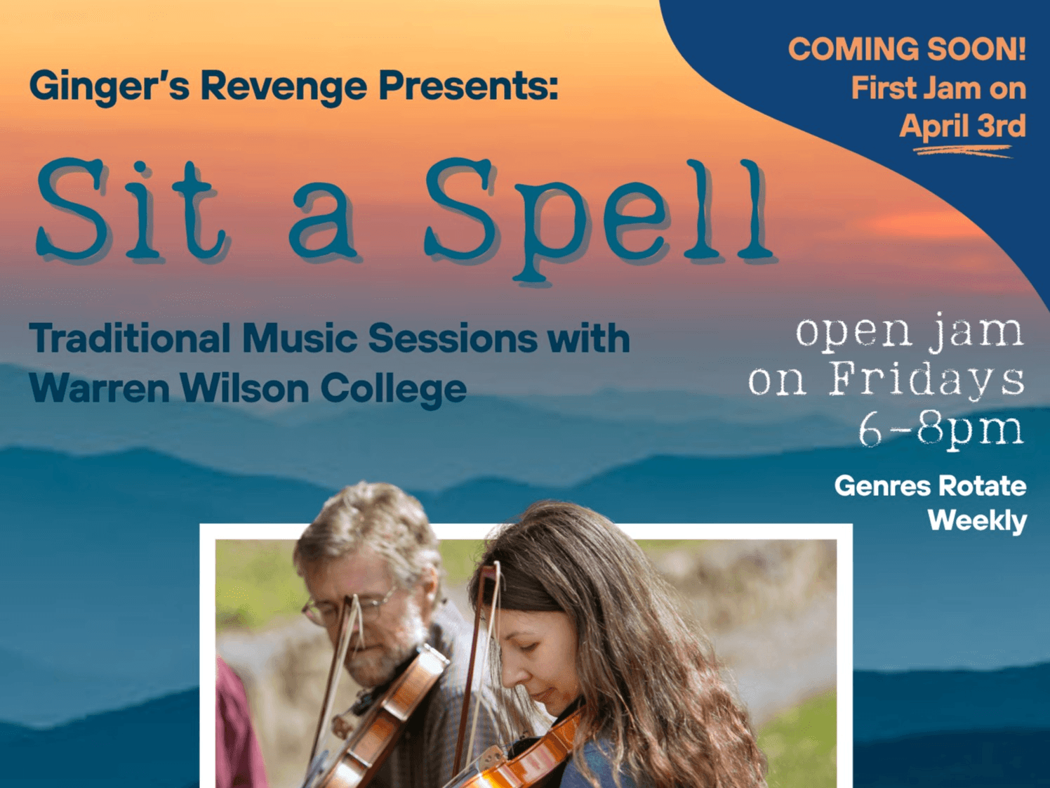 Sit a Spell |Traditional Music Jam with Warren Wilson College @ Ginger's Revenge